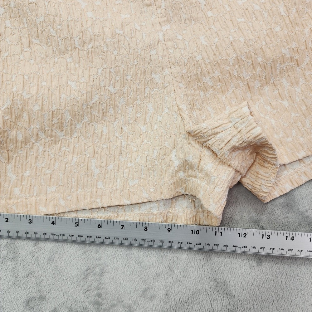 Express Shorts Womens 8 Beige Jacquard Chino Textured Dressy Casual Summer - Picture 9 of 10